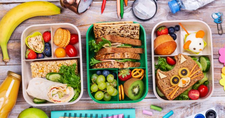 Colorful and creative school lunches packed with a mix of healthy and playful options, ready to fuel a day of learning and fun.